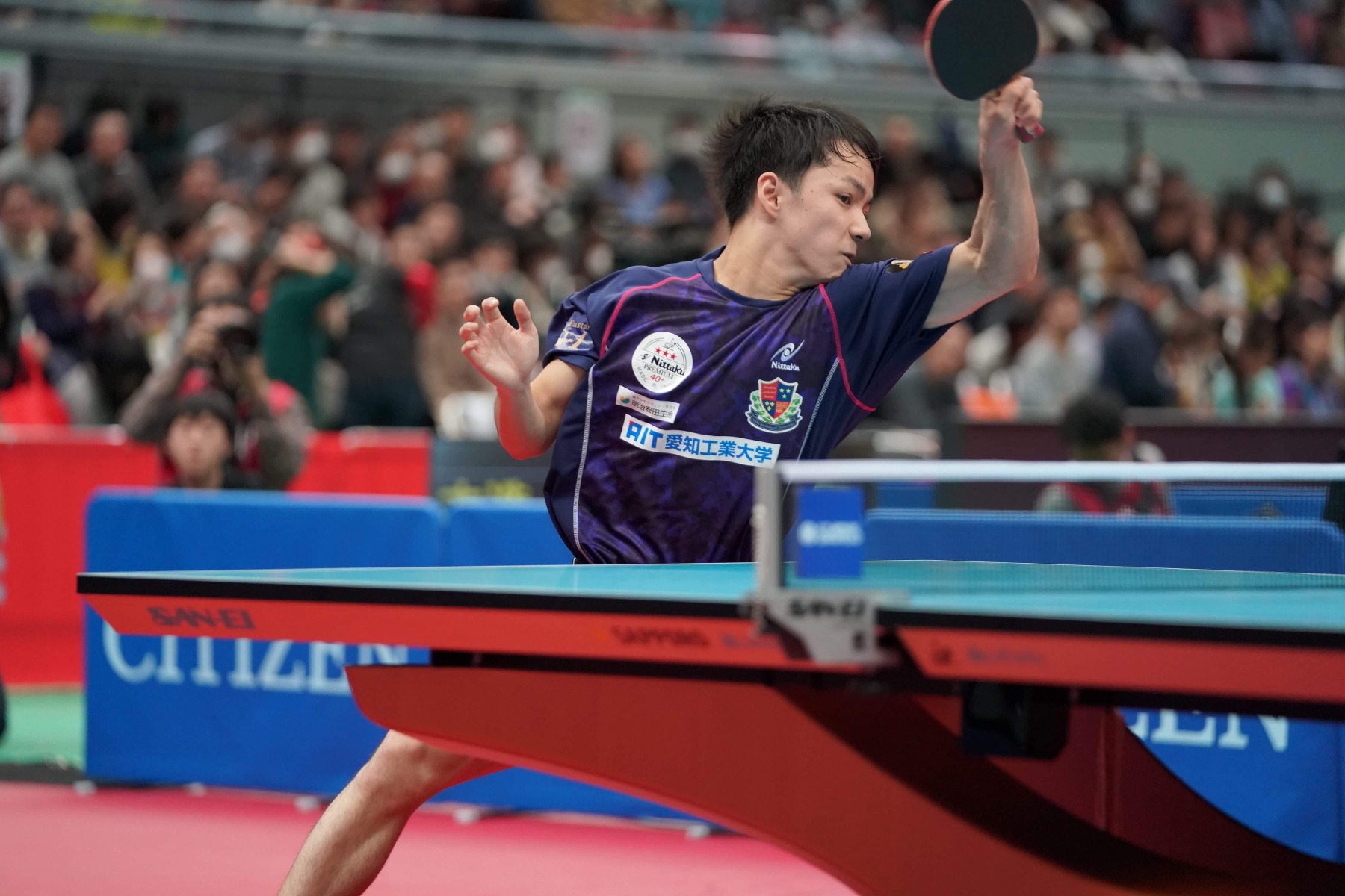 試合をする木造選手