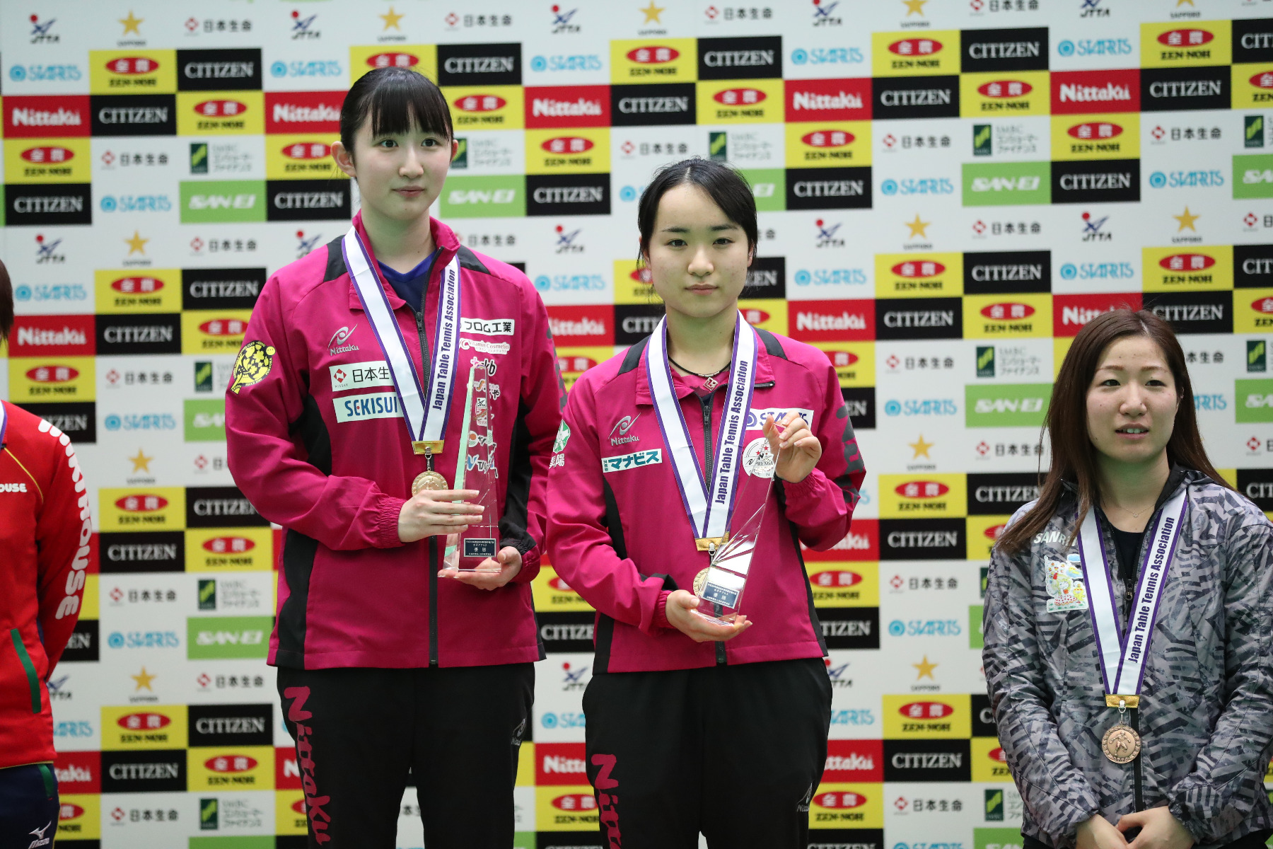 優勝した早田・伊藤ペア