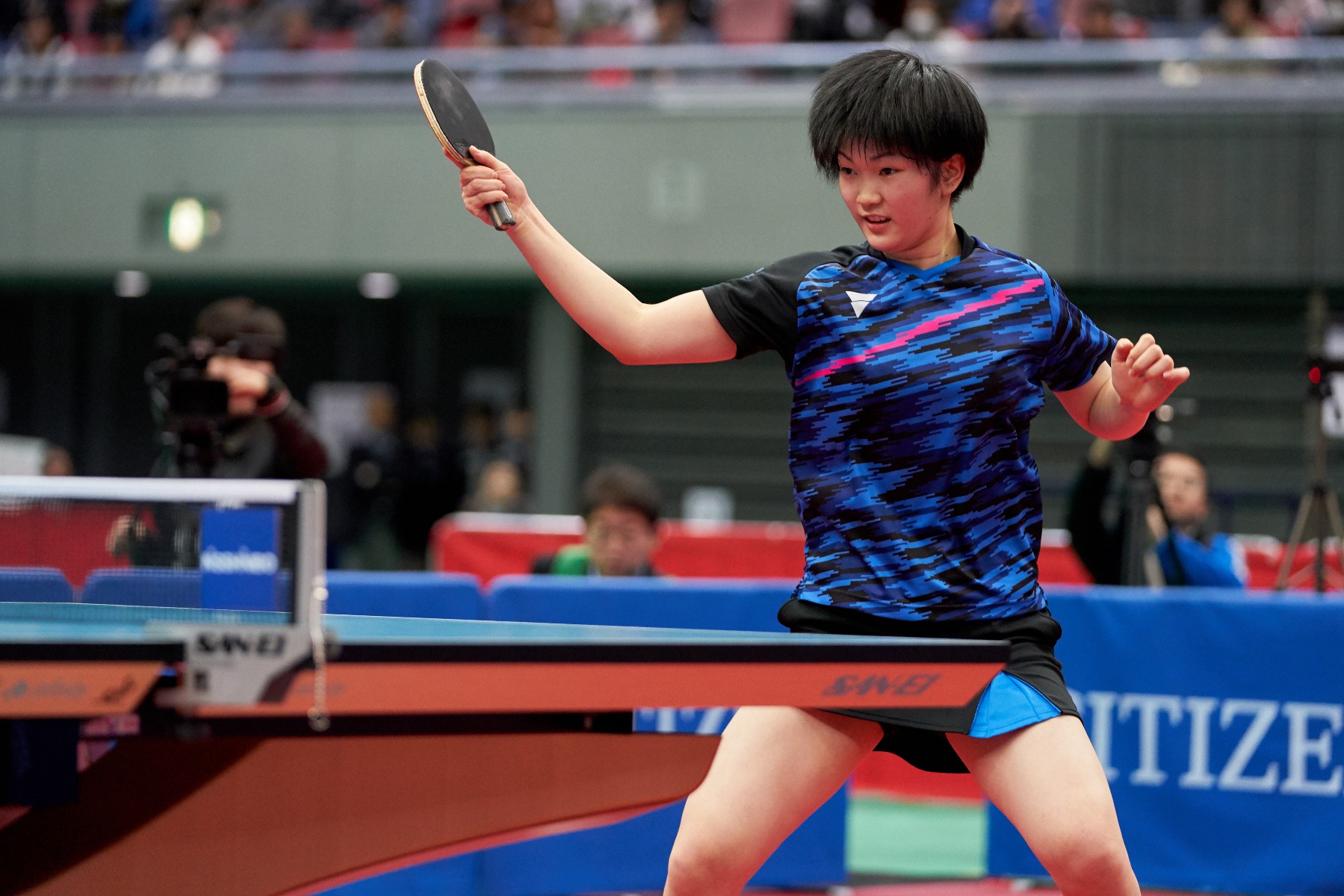試合をする木原選手